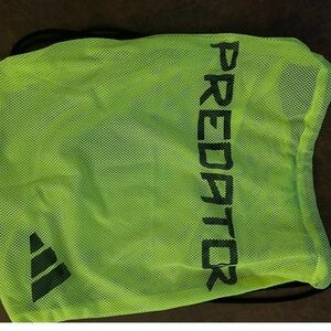 Adidas Predator Soccer Football Neon‎ Green Drawstring Backpack Bag